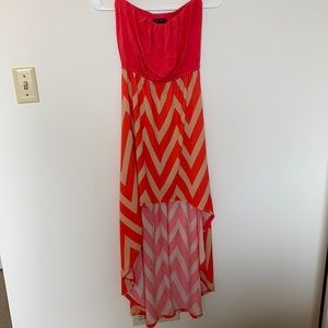 Chevron Hi low dress